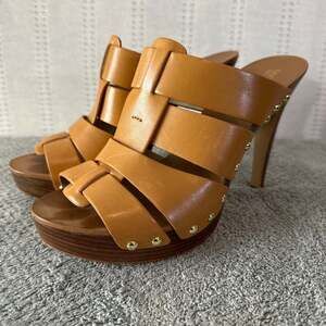 Michael Kors Somerly Platform Leather Mule